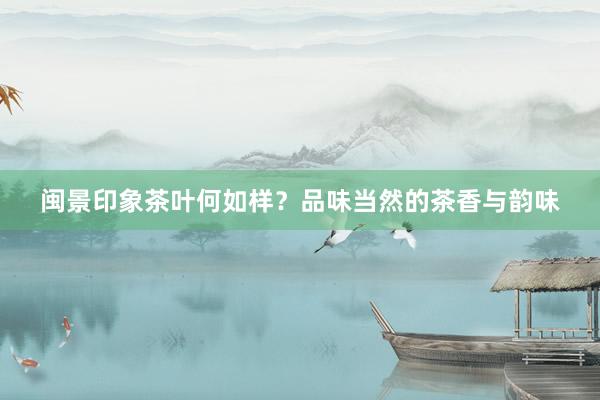 闽景印象茶叶何如样？品味当然的茶香与韵味
